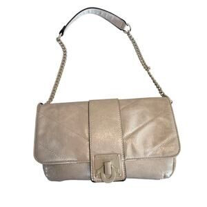 TRUE RELIGION Light Gray Shoulder Bag Chain Strap Crossbody Purse